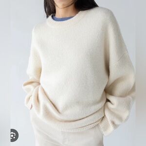 Oak + Fort Cream Women's chunky sweater
